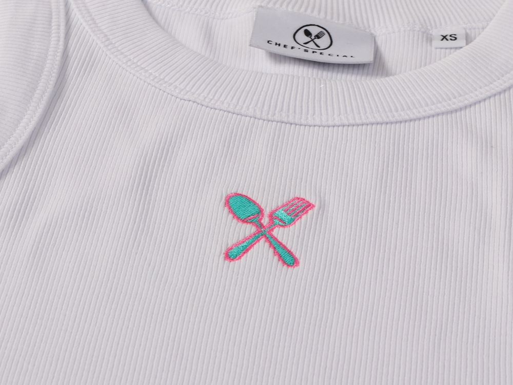 Crop Top Logo White
