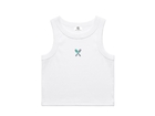Crop Top Logo White